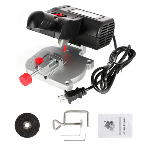 Compact Benchtop Miter Saw For Hobbyists And DIY Projects, Portable 9 By 5.5 By 5.3 Inch Chop Saw With 45 Degree Cutting