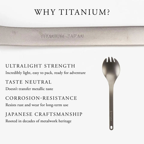 Ultra Lightweight Titanium Spork For Outdoors Camping Utensil Durable Backpacking Cutlery For Hiking One Pack Compact Travel