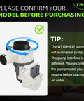 Washer Drain Pump Replacement For Whirlpool Maytag Crosley Kenmore Easy DIY Install Quiet Durable Pump Fits Select Models Like 8TWTW5010PW0 8TWTW5057PW0 WTW5000DW3 WTW6120HC1 HC3 MVW4505MW1, white pump with black top