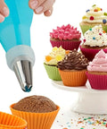 All In One Cake Decorating Kit 38 Piece Set With 32 Piping Tips Quick Change Couplers Reusable Silicone Bags And Nails Beginner Friendly Guide
