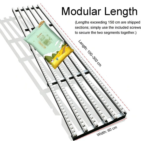 Heavy Duty Gravity Roller Conveyor, Premium Stainless Steel Unloading Chute For Warehouse And Box Transfer, 100-300 cm length