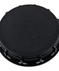 Get A Heavy Duty HDPE Tote Tank Lid With Leak Proof Gasket To Seal 163mm Ibc Containers From Major Brands Like Greif And Schutz For Super Secure Bulk Storage That Keeps Liquid In Where It Belongs Without Any Mess Or Spills - black heavy duty HDPE lid top view.