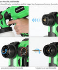Electric Paint Sprayer For Walls Ceilings And Fences With 800ml Cup 3 Spray Patterns Horizontal Vertical Circular DIY Sprayer Parts