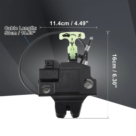Subaru Legacy And Outback 2010 To 2014 Rear Liftgate Lock Actuator With Cable Replacement Tailgate Latch Assembly Black dimensions