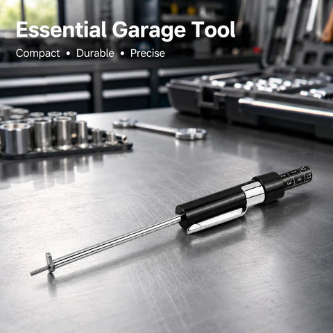 Heavy Duty Brake Pad Thickness Gauge With Slim Probe For Quick No Wheel Removal Checks Precise Millimeter Scale For Internal And External Pads Slick No Sweat Brake Diagnostics Tool