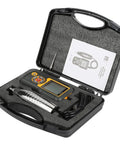 Four In One Vibration Meter With Piezo Sensor For Industrial Equipment Beefed Up Pro Grade Performance Measures Acceleration Velocity Displacement And Temperature In A Split Type Digital Tester Grey 150mm in carrying case