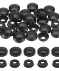 20 Pairs License Plate Screw Caps With Washers, Black Plastic Bolts, Universal Anti Theft Frame Covers for vehicles.