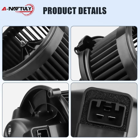 Detailed view of an AC Blower Motor With Fan Replacement Fits 2006 To 2017 Chevy Equinox, 2012 To 2015 Captiva Sport, plug design