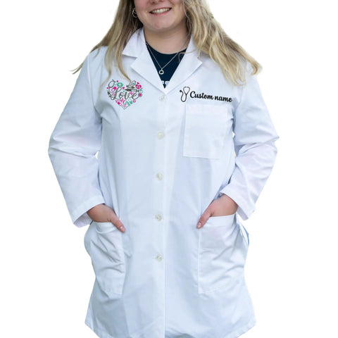 Embroidered Lab Coat For Medical Pros Unisex Fit Go-To Everyday Workwear With Personalization Premium Quality Medical Uniform Gift
