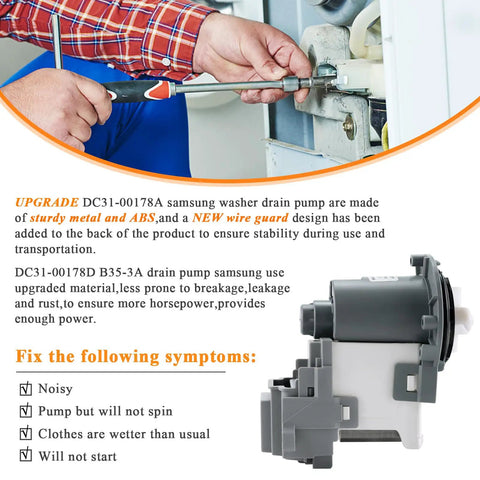 Samsung Front Load Washer Drain Pump Motor Upgrade with installation