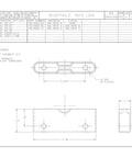 Technical drawing of Heavy Duty Roto Lock Kit With Concealed Panel Fastening Draw Latch Coffin Lock, steel, dimensions labeled.