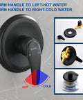 Matte Black Shower System With Anti Scald Valve And 6 Spray Head, Full Shower Faucet Set With Handle, cUPC Certified Trim