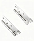 Two Six Pack 3.2 Inch Stainless Steel Door Hinges With Screws For Wood Doors Cabinets And Furniture Display Windows Kitchen Pet Houses And DIY Boxes Opening Size 82x49.5x1.25mm Satin Finish Rust Resistant shown