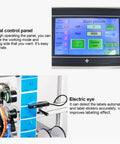 Digital control panel and electric eye of Straight Shooter Automatic Round Bottle Labeling Machine For Glass Plastic Containers Double Side Sticker Applicator.