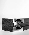 End Cap Set For 2020 Aluminum Extrusion Profiles, 25 Pieces, 20mm By 20mm Black Plastic End Caps, Snug Fit With Four Point Contact For Superior Grip, Beefier Than Competitors, Will Not Break Easily, Made In USA on 20x20mm aluminum extrusion