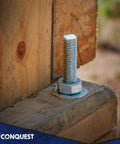 Installed Hot Dip Galvanized Seven Eighths Inch Threaded Rod 9 TPI 36 Inch Long 4 Pack All Thread Rods Coarse UNC A307 Standard