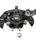 Front view of Front Steering Knuckles 2-Pack With Wheel Bearing Hubs Assembly For 2003-2008 Toyota Corolla Replacement Kit OEM Grade Drop-In Fit For 2004-2007 Models