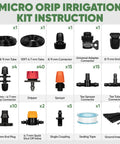 164Ft Drip Irrigation Kit With Quick Connect Valves For Raised Beds Veggie Gardens And Pots Auto Watering System Includes Tubing, Emitters, Fittings, and Stakes