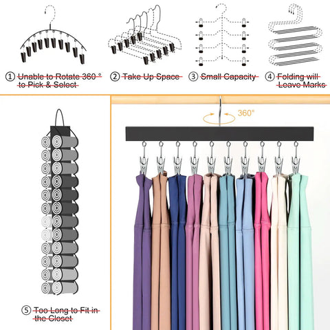 Space Saving Legging Organizer With Heavy Duty Clips For Pants And Skirts Vertical Closet Hangers Solid Storage Win Maximize Square Footage In Apartments And Dorms Clean Setup Guaranteed