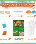 Hedgehog Crystal Growth Kit For Kids 6-12 - See Blue And Orange Crystals Form In 24 Hours, A Fun Hands-On STEM Gift That Feels Like Real Chemistry, Easy Step-By-Step Instructions For Curious Builders, kit contents shown