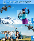 Image of 1080P HD Camera Drone Easy To Fly For Beginners And Kids And Adults With gesture control feature in action, capturing outdoor moments.