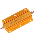 Beefed Up 200W 2 Ohm High Power Resistor With Aluminum Housing And Mounting Holes For Industrial Power Supplies, Sensors, Elevator, And Audio Equipment Applications With Superior Heat Dissipation, angled view