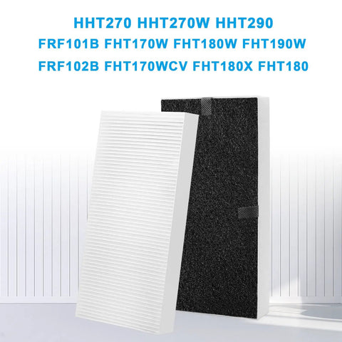 Six Pack Filter U Replacement For Honeywell HHT270 HHT270W HHT290 Humidifier Models, showing black and white filter pads