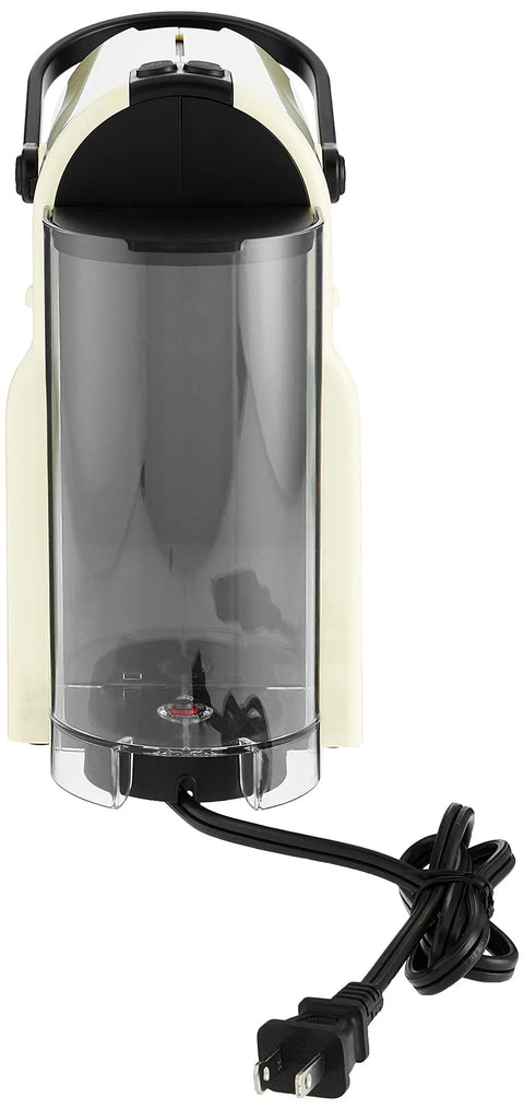 Slick Compact Espresso Machine For Your Daily Caffeine Grind, polished creamy white espresso maker with removable water tank.