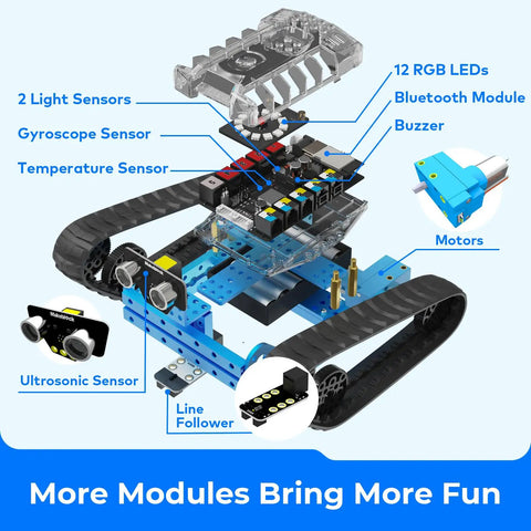 Ranger 3 In 1 Coding Robot Kit For Kids 10 Plus Bluetooth Edition Build Land Raider Tank Nervous Bird And Dashing Raptor Arduino Scratch Learning 16 Coding Projects STEM Kit The Epic Gift with sensors and motors
