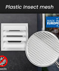 White ABS 6 Inch Dryer Vent Cover With Flaps And Insect Screen For Exterior Walls And Ducts Outdoor Vent Cover