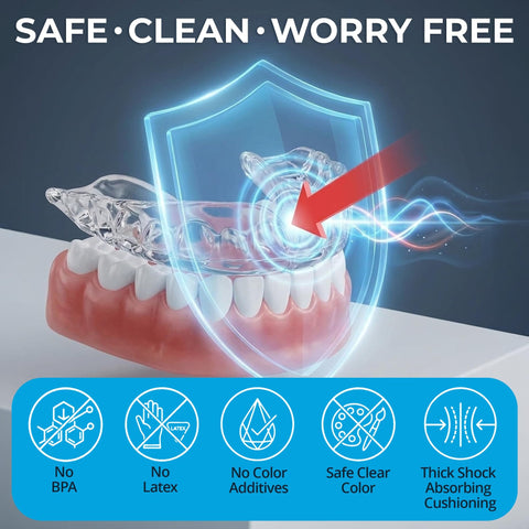 Two Pack Sports Mouth Guards For Game Ready Protection With Custom Fit To Any Mouth Size Moldable Comfort No BPA display