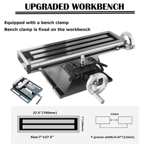 Mini Benchtop Mill And Drill Press With Brushless Motor, Precision Metalworking Workhorse with fixed clamp and precision scale.
