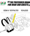 Illustration of 2 Pack Heavy Duty Golf Cart Drive And Starter Belt Kit for DS 1997 And Up, Precedent 2004 And Up with FE290 FE350 engines.