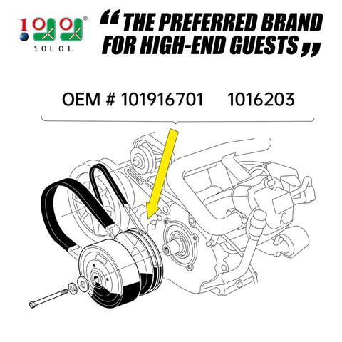 Illustration of 2 Pack Heavy Duty Golf Cart Drive And Starter Belt Kit for DS 1997 And Up, Precedent 2004 And Up with FE290 FE350 engines.