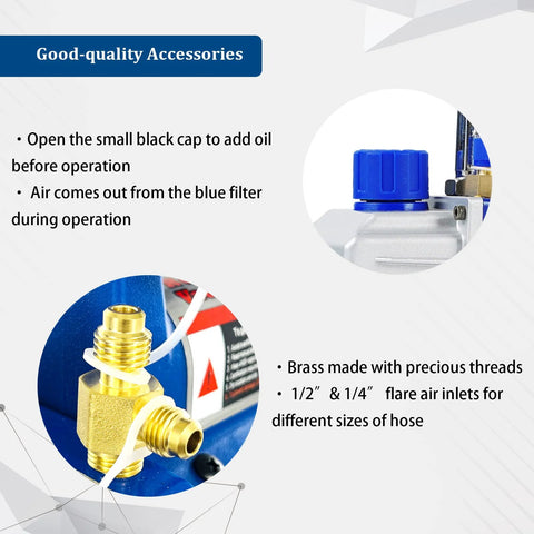 9-gallon tempered-glass vacuum chamber with brass hose fittings and blue valve knob