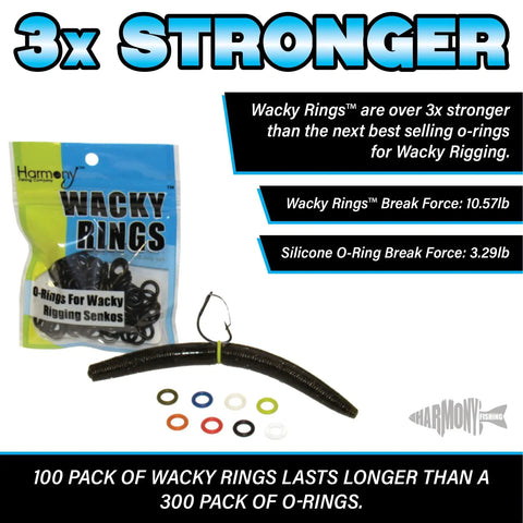 Bait Saver O Ring Set For Senkos And Worms That Prevents Tearing On Wacky Rig And Neko Rig 100 Count Black Fits 4 To 5 Inch Soft Plastics