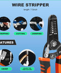 Close-up of wire stripper from Must Have All In One Solar Crimping Kit With 30 Pairs MC4 Connectors for 14 to 10 AWG wiring.