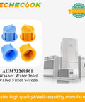 Four Pack Washing Machine Water Filter Screens Inline Inlet Valve Screen Replacement For Most Washers Keeps Sediment Out