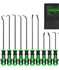 Pro Grade 12 Piece Pick And Hook Tool Set For Auto Mechanics, Ultra Durable Chrome Vanadium Hooks And Picks For O Ring Seals