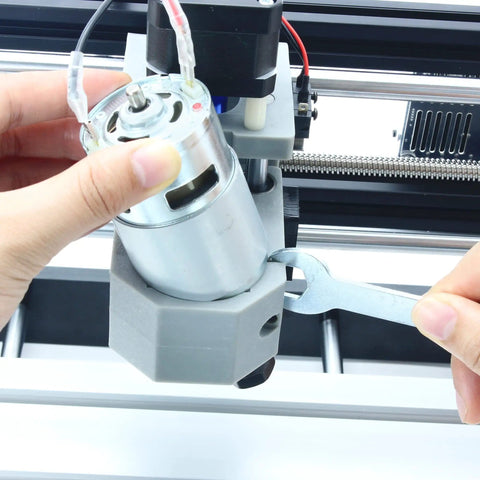 Adjusting spindle motor on CNC1610 Pro 3 Axis GRBL Control DIY Mini CNC Router Kit For Engraving Milling Wood Plastic Acrylic PVC