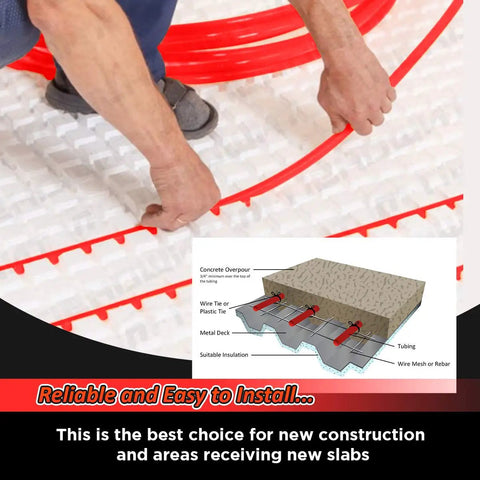 Installation of 3/4 Inch PEX B Red Tubing 300 Ft For Hot Water And Potable Water Lines Indoor Outdoor Use