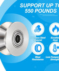 Top Shelf Sliding Gate Rollers With V Groove Track Wheels Built Tough From 201 Stainless Steel Two Six Eight Inch Diameter for smooth operation