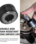 Heavy Duty Wheel Stud Installer Tool for Cars, SUVs and Light Trucks in hand, high carbon steel, anodized finish, durable design.