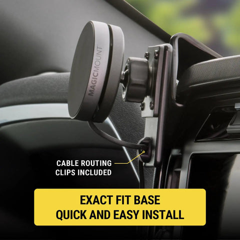 Side view of Qi2 Wireless MagSafe Car Charger Mount With 15W Magnetic Phone Holder For AMPS Plate And ProClip Vehicle Mount Bases