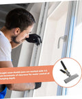 Worker using Duckbill Pliers Straight Jaw Sheet Metal Bender Tool for bending, seaming, and flattening metal in tight spaces.