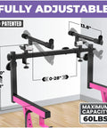Diagram showing the Two Tier Piano Keyboard Stand With Adjustable Height And Width, highlighting dimensions and capacity.
