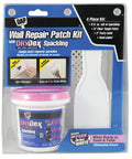 DryDex Spackling Wall Repair Patch Kit With Pink To White Dry Time Indicator 8 Oz, includes spackle, patch, and tools