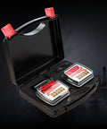 Two-piece Ciascy rechargeable magnetic LED trailer rear lights kit in an open black foam-lined case