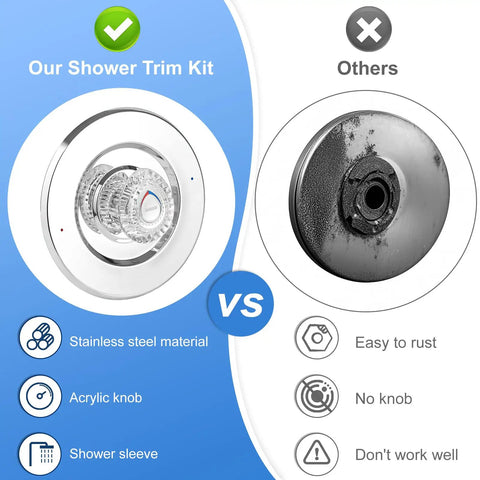 Premium T470 Shower Trim Kit Swaps Right Onto Moen Chateau Faucets With Smooth One Handle Chrome Operation For Tub And Shower Easy Bathroom Glow Up Built Tough Polished Hardware Replacement Set