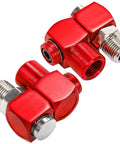 Four Pack 1/4 Inch MNPT Aluminum Air Hose Fittings With 360 Degree Swivel Plug And Play Quick Connect Pneumatic Tool Adapters For Air Tools Red Includes Thread Tape For Leak Prevention, red aluminum fittings